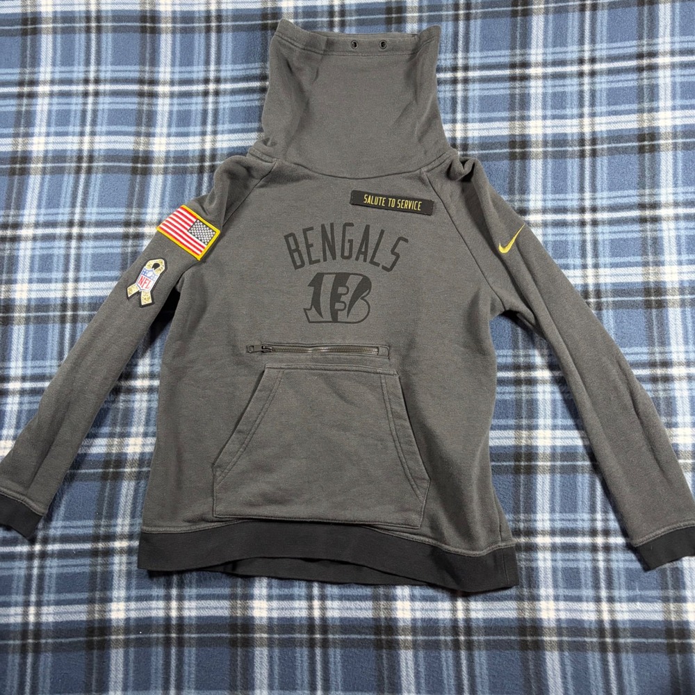 Nike Cincinnati Bengals Salute to Service Sweatshirt Grey NFL 803906-060 Small